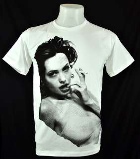 VP Angelina JolieCute Punk Rock T shirt Tee Size L  