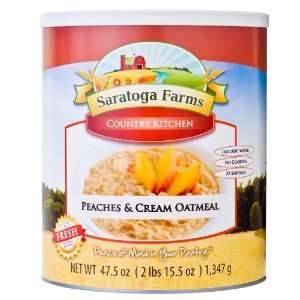 Saratoga Farms Peaches & Cream Oatmeal  Grocery & Gourmet 