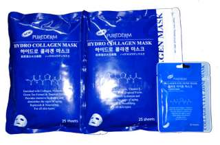 Hydro Collagen mask pack 50 Sheets (1 zipper bag(25 sheets)X 2) + Eye 