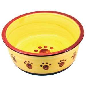  Ethical Classic 8 Inch Paw Print Dish, Red