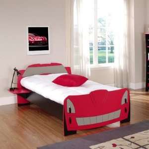  Race Car Twin Bed by Legare   Red & Black (BDRM 120)