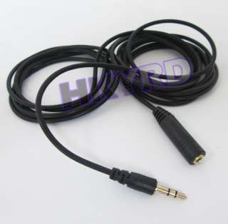 5mm 3M Stereo Audio Headphone Extension Cord Cable Black  