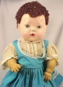 Scarce 1950s Tiny Tears Hard Plastic Doll w Rubber Body Vintage Retro 