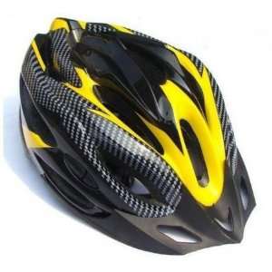   bicycle bike adult mens safety helmet carbon yellow: Sports & Outdoors