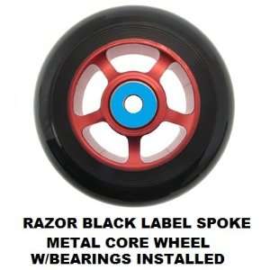  Razor Spoke Metal Core Wheel For Scooters Black / RED 