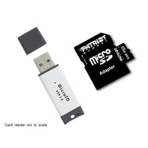  2GB Patriot microSD Memory Card + Reader (Aluminum Shell) + SD 