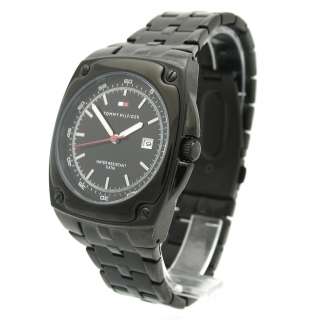 NWT Tommy Hilfiger Mens Black IP Stainless Steel Watch Bracelet 