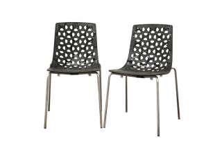Swain black plastic Modern Dining Chairs (Set of 2)  