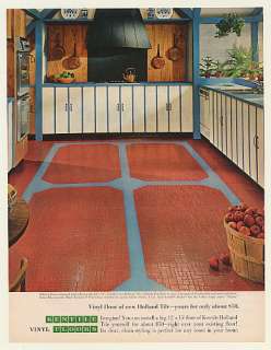 1966 Kentile Holland Vinyl Asbestos Floor Tile Print Ad  