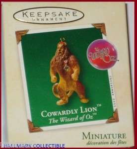   Ornaments 2003 COWARDLY LION THE WIZARD OF OZ MINIATURE  