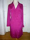 NWT DKNY Fuschia Silk Shirt Dress, 10, $295  