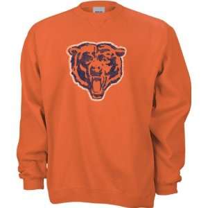  Chicago Bears  Orange  Classic NFL Throwback Logo Crewneck 