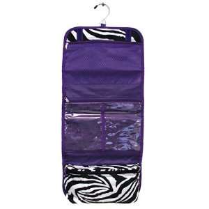  Purple Zebra Hanging Travel Toiletry Cosmetic Bag Beauty