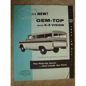  Gem Top Truck Camper Shell Brochure   1965 Advertisement 