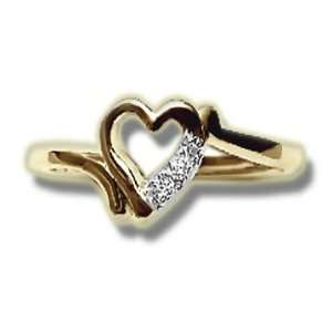  .025 ct Petite Open Diamond Heart Ring Jewelry