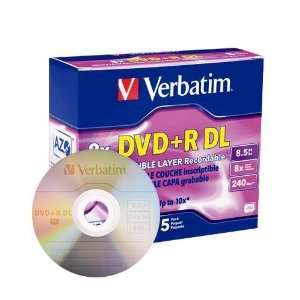  Product By Verbatim Corporation   DVD+R w/ Jewel Case Double Layer 