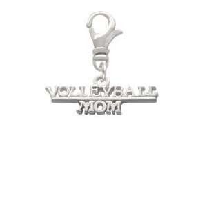  Volleyball Mom Silver Clip On Charm Arts, Crafts 