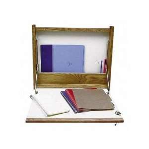  Wall Desk, Fold up, Lock, Key, Pen/Pencil Holders, Oak 