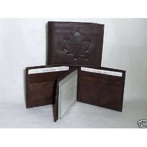  TORONTO MAPLE LEAFS Leather BiFold Wallet NEW dkbr3 