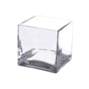   10 pcs 4 Square Clear Glass Wedding Centerpiece VASE: Home & Kitchen